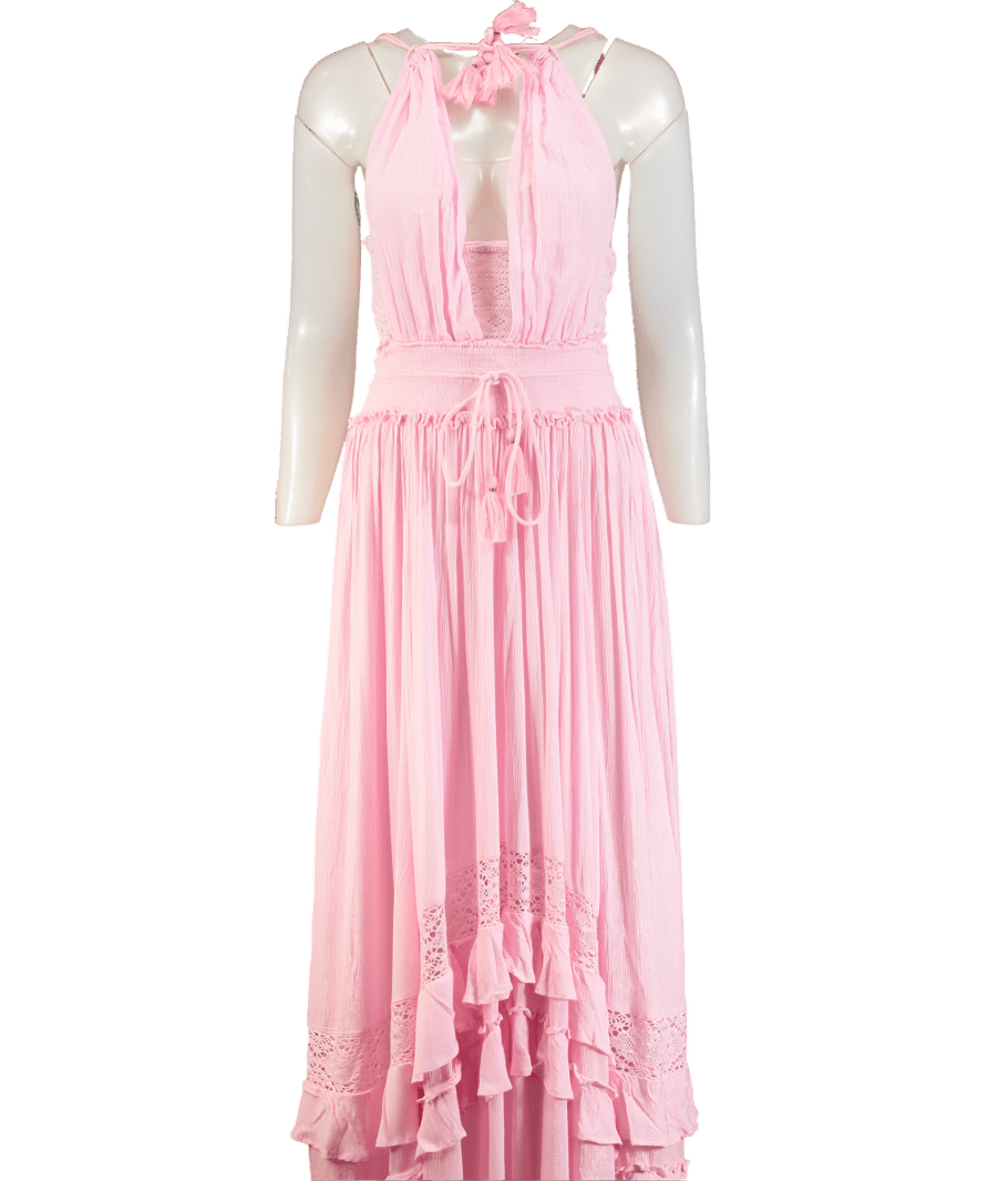 Free People Pink Santa Maria Maxi Dress UK XS - Reliked