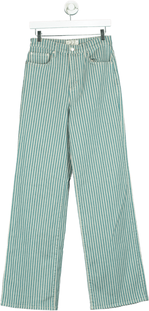 Free People Striped High - Waisted Jeans UK W27 - Reliked