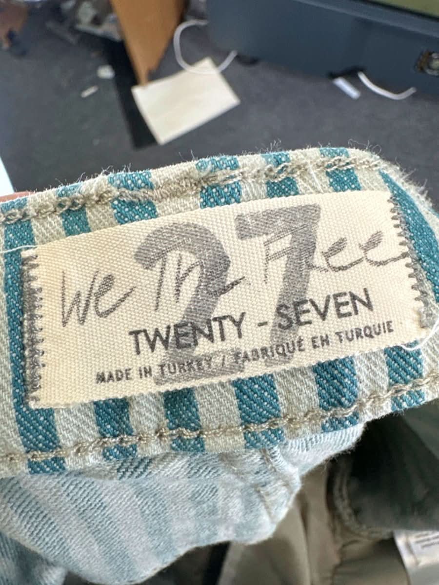 Free People Striped High - Waisted Jeans UK W27 - Reliked