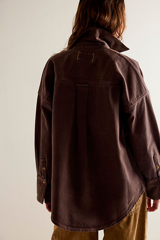 Free People Brown Silverado Shirt UK L