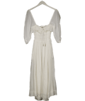 Free People White Oasis Midi Dress UK XS - Reliked