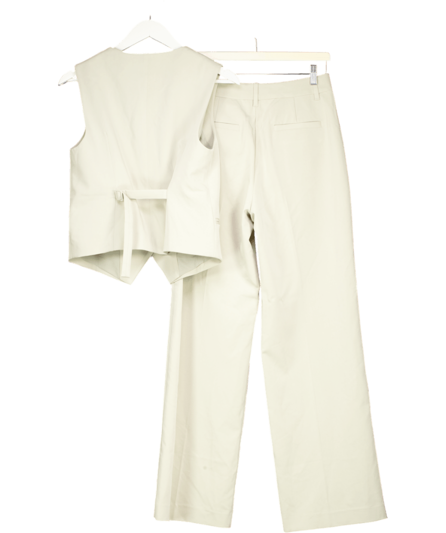 French Connection 2 - piece Pistachio Green Angie Tailored Waistcoat And Wide Leg Trouser Set UK 8 - Reliked