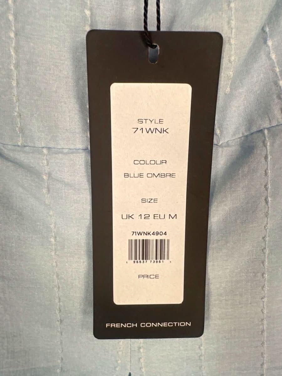 French Connection Blue Ombre Midi Dress UK 12 - Reliked