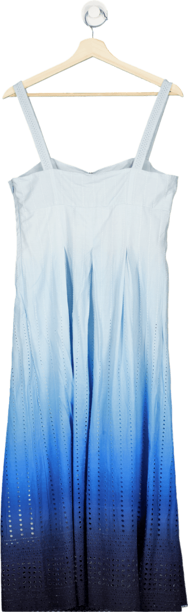 French Connection Blue Ombre Midi Dress UK 12 - Reliked