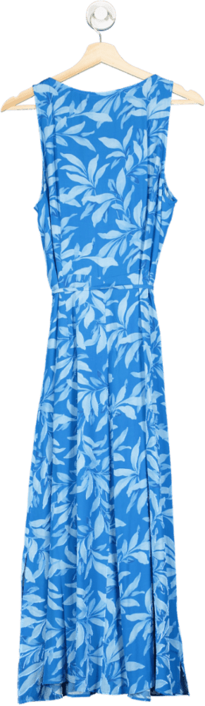 French Connection Blue Sea Star Floral Print Maxi Dress UK 12 - Reliked
