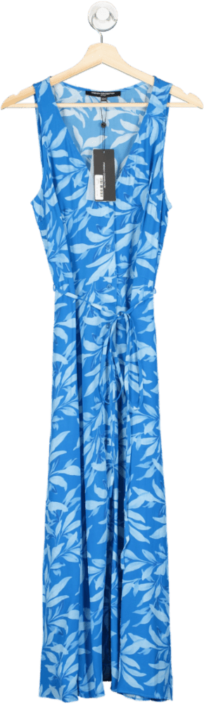 French Connection Blue Sea Star Floral Print Maxi Dress UK 12 - Reliked