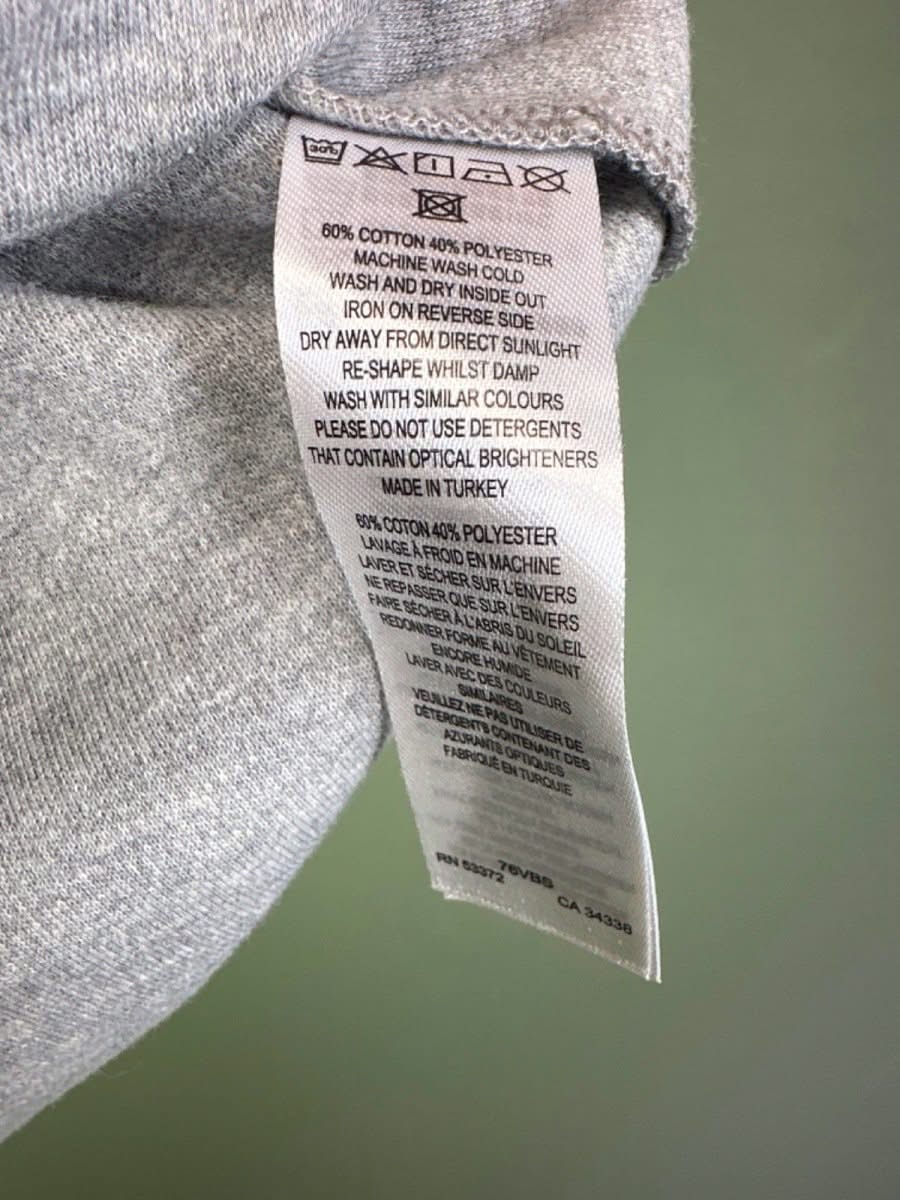 French Connection Grey 'What The Fcuk' T-Shirt XS - Reliked