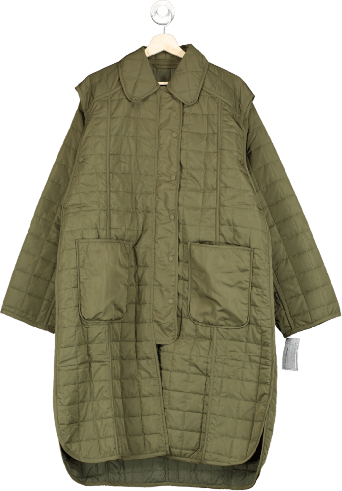 French Connection Olive Quilted Jacket M/L - Reliked