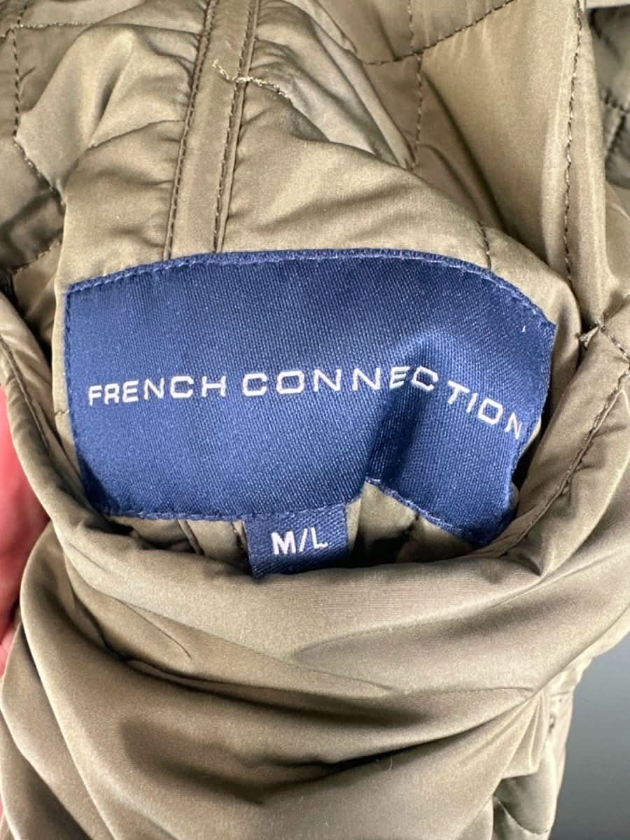 French Connection Olive Quilted Jacket M/L - Reliked