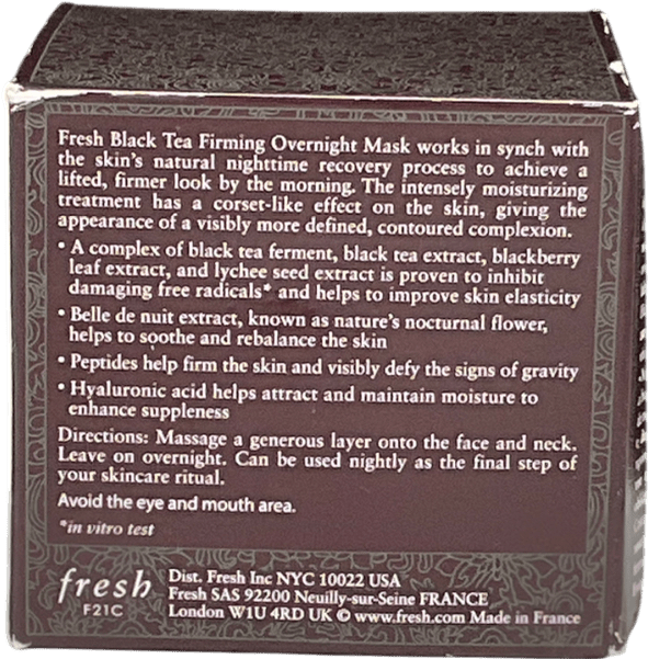 fresh Black Tea Firming Overnight Mask 100ml - Reliked