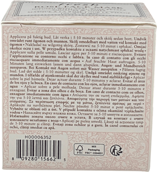 fresh Rose Face Mask Rose 100ml - Reliked