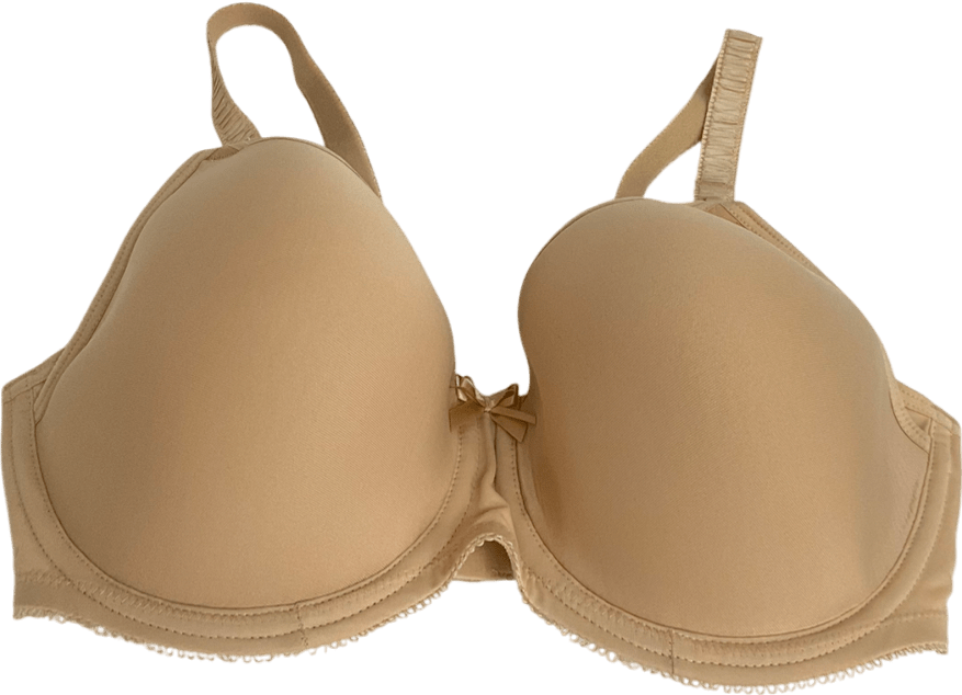 Freya Beige Moulded Plunge T-shirt Bra UK 32F - Reliked