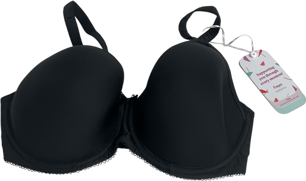freya nursing Black Pure Nursing Drop Cup Bra UK 32F - Reliked