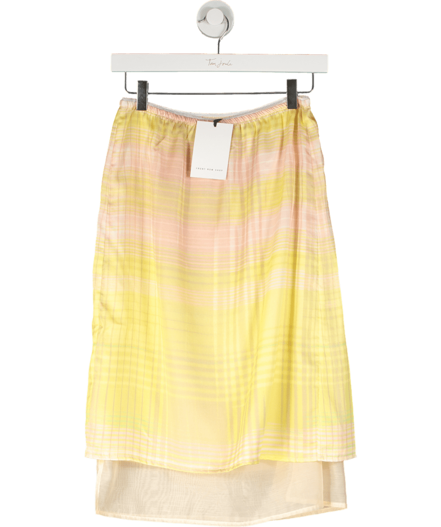 Front Row Shop Yellow Daffodil Layer Pencil Skirt UK S - Reliked