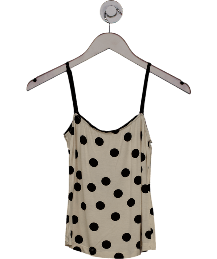 Frutty booty Cream Polka Dot Top UK M - Reliked