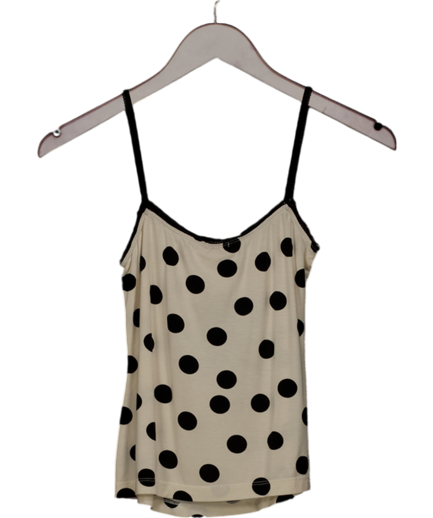 Frutty booty Cream Polka Dot Top UK M - Reliked