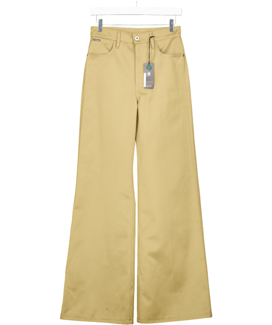 G Star Raw Beige Deck Ultra High Wide Leg Jeans W26 - Reliked