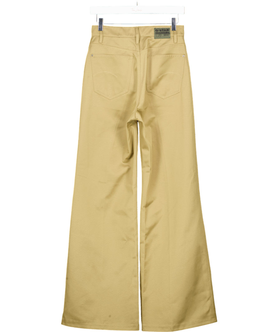 G Star Raw Beige Deck Ultra High Wide Leg Jeans W26 - Reliked