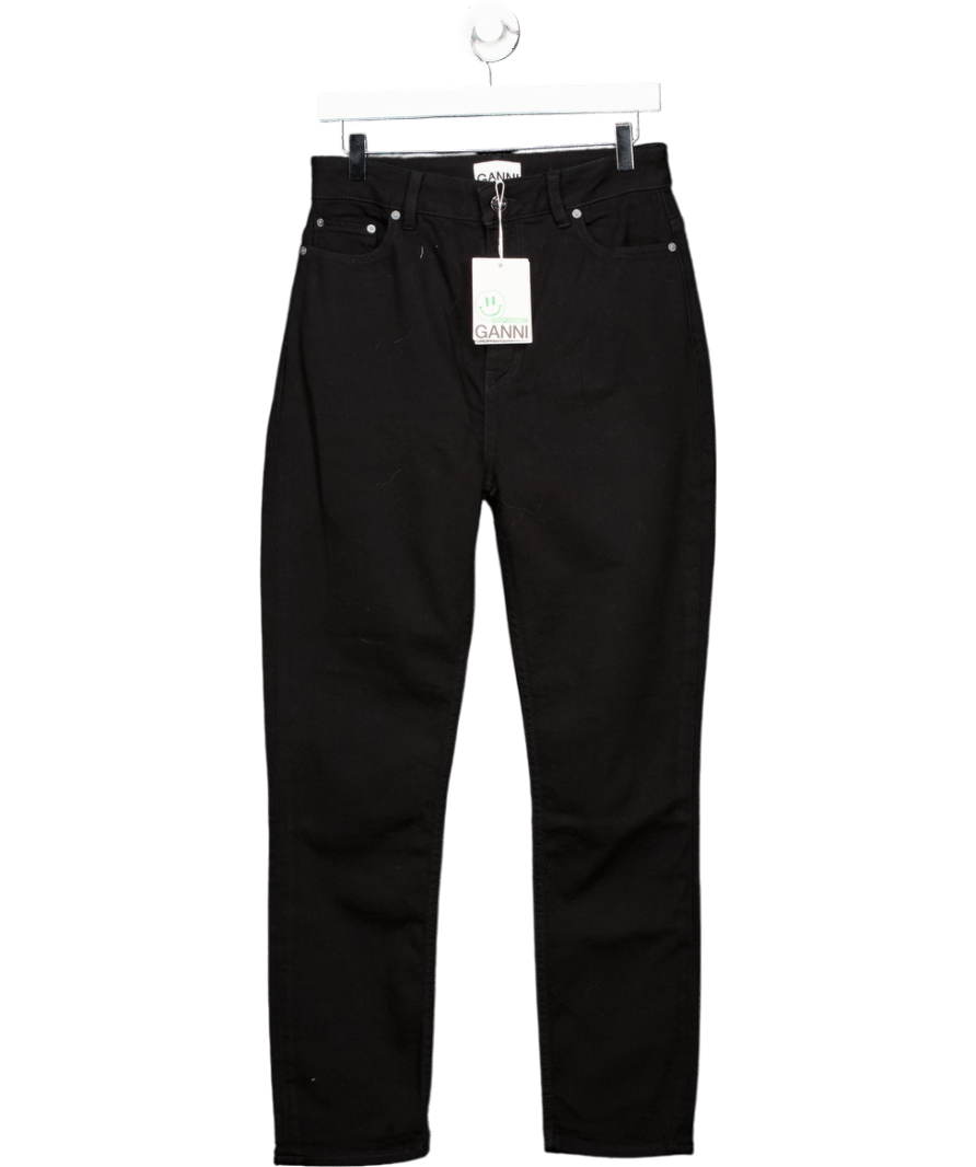 Ganni Black Cutye Ultra - high - waisted Cropped Slim Jeans L32 W29 - Reliked