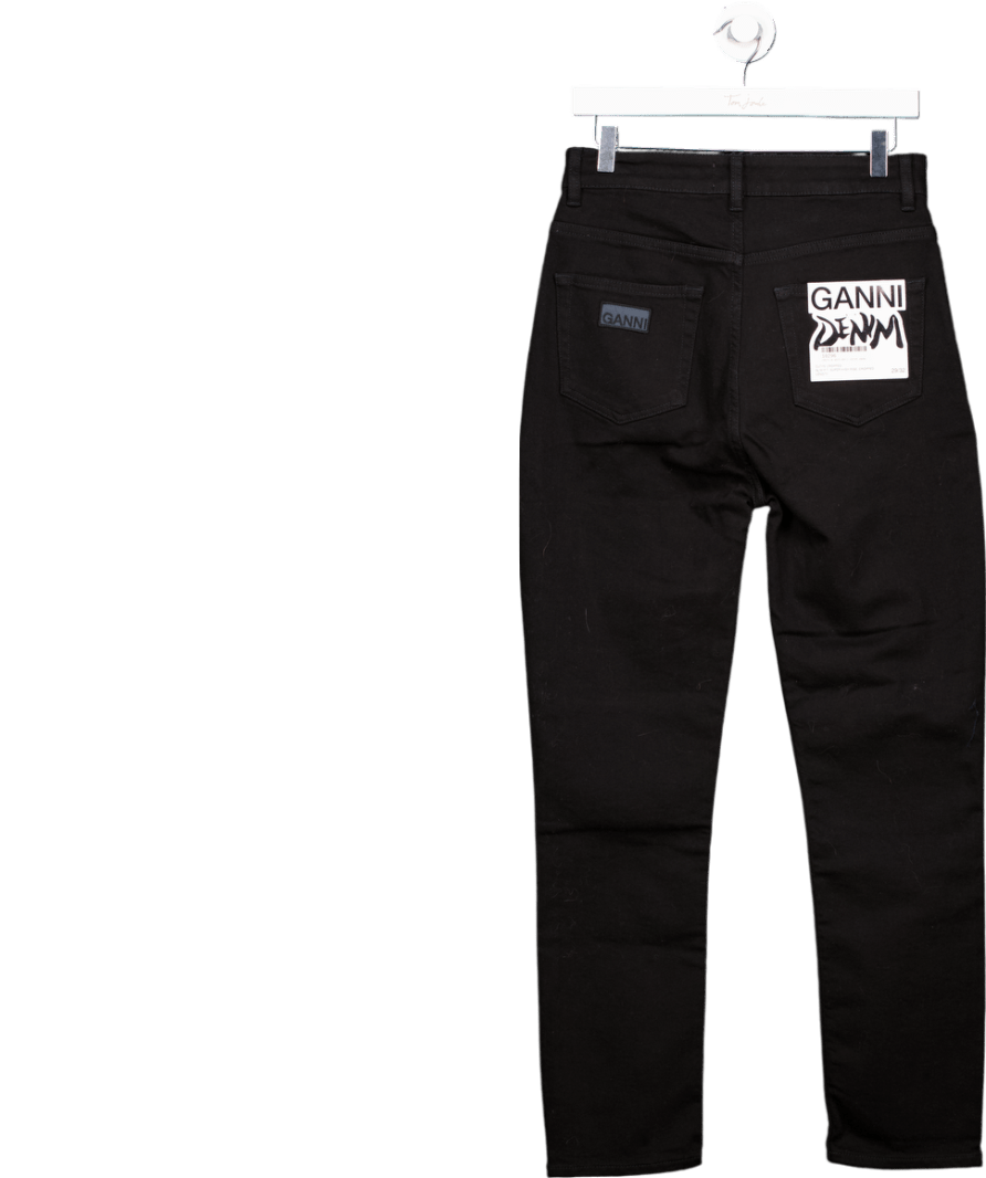 Ganni Black Cutye Ultra - high - waisted Cropped Slim Jeans L32 W29 - Reliked