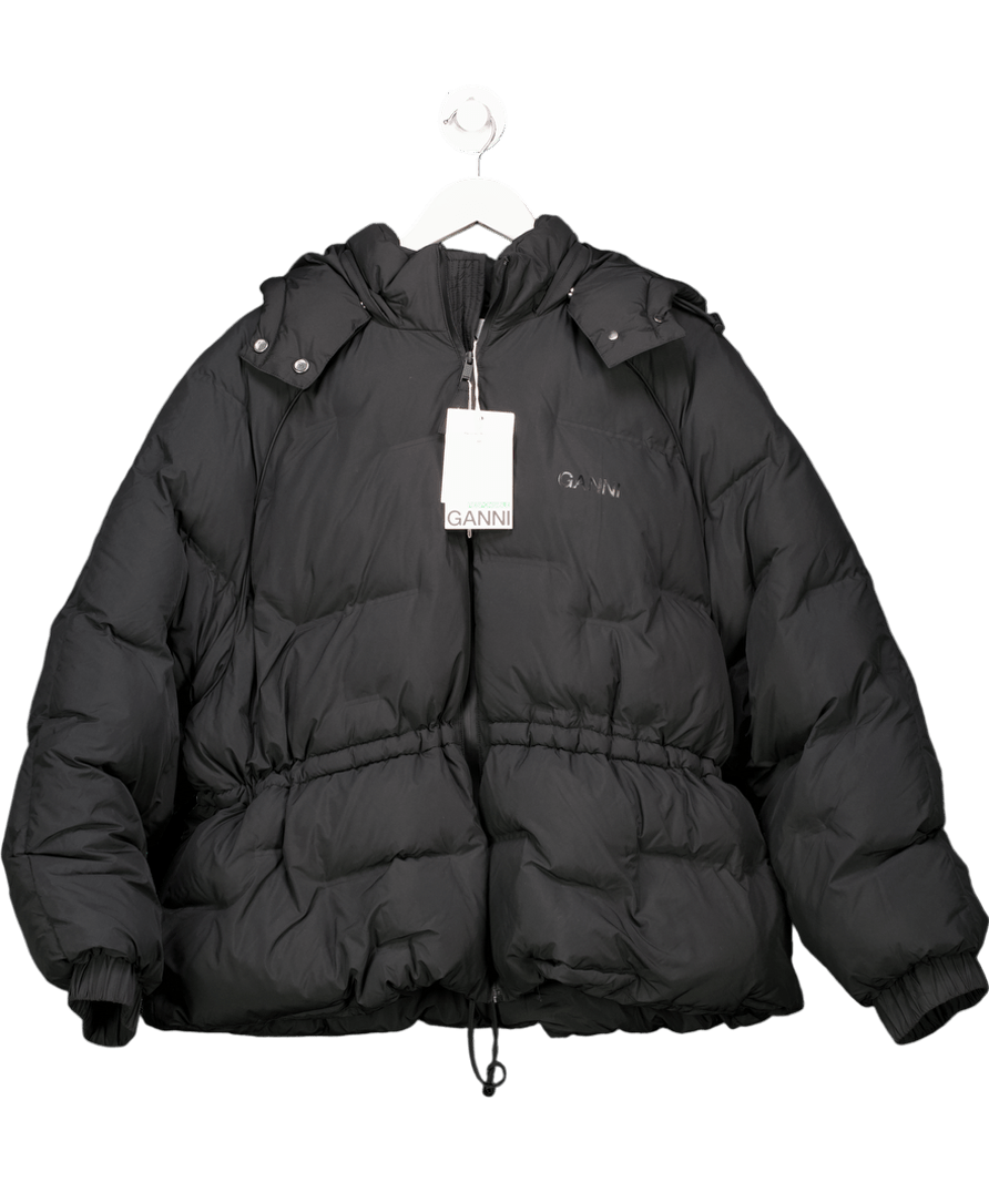 Ganni Black Oversized Hooded Puffer Jacket Sz46 UK 18 - Reliked