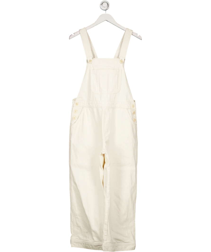 Ganni Cream Denim Bluebell Dungarees UK 8 - Reliked