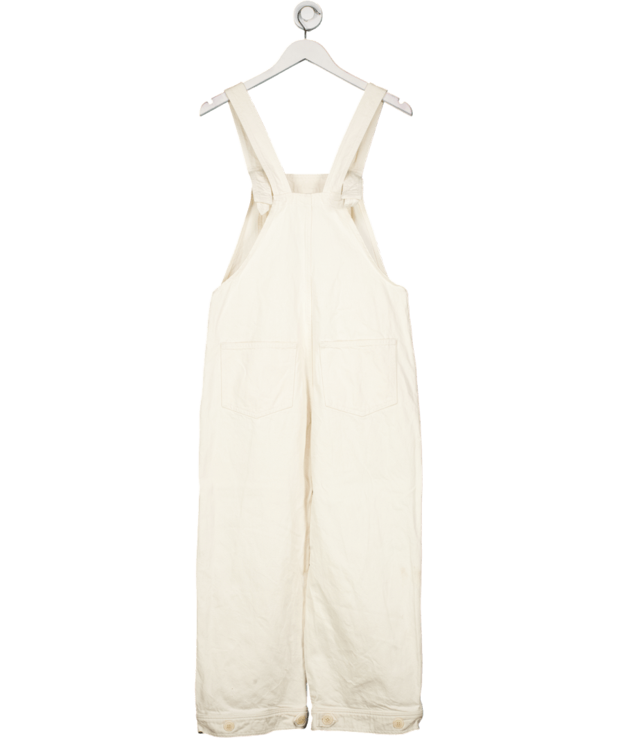 Ganni Cream Denim Bluebell Dungarees UK 8 - Reliked