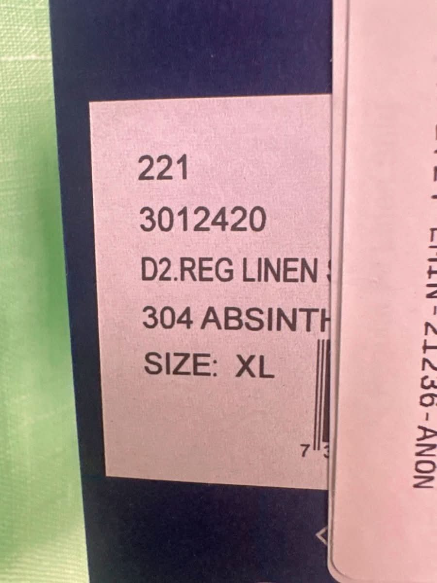 GANT Absinthe Green The Linen Shirt Regular XL - Reliked