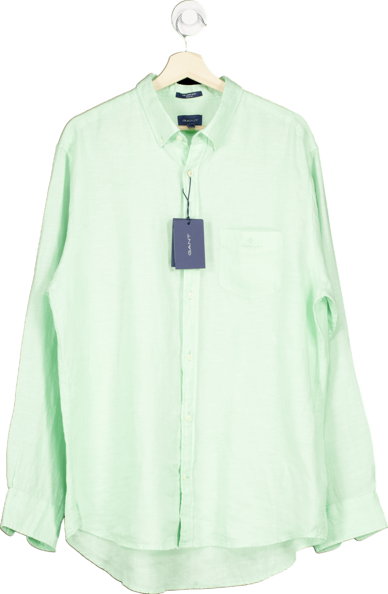 GANT Absinthe Green The Linen Shirt Regular XL - Reliked