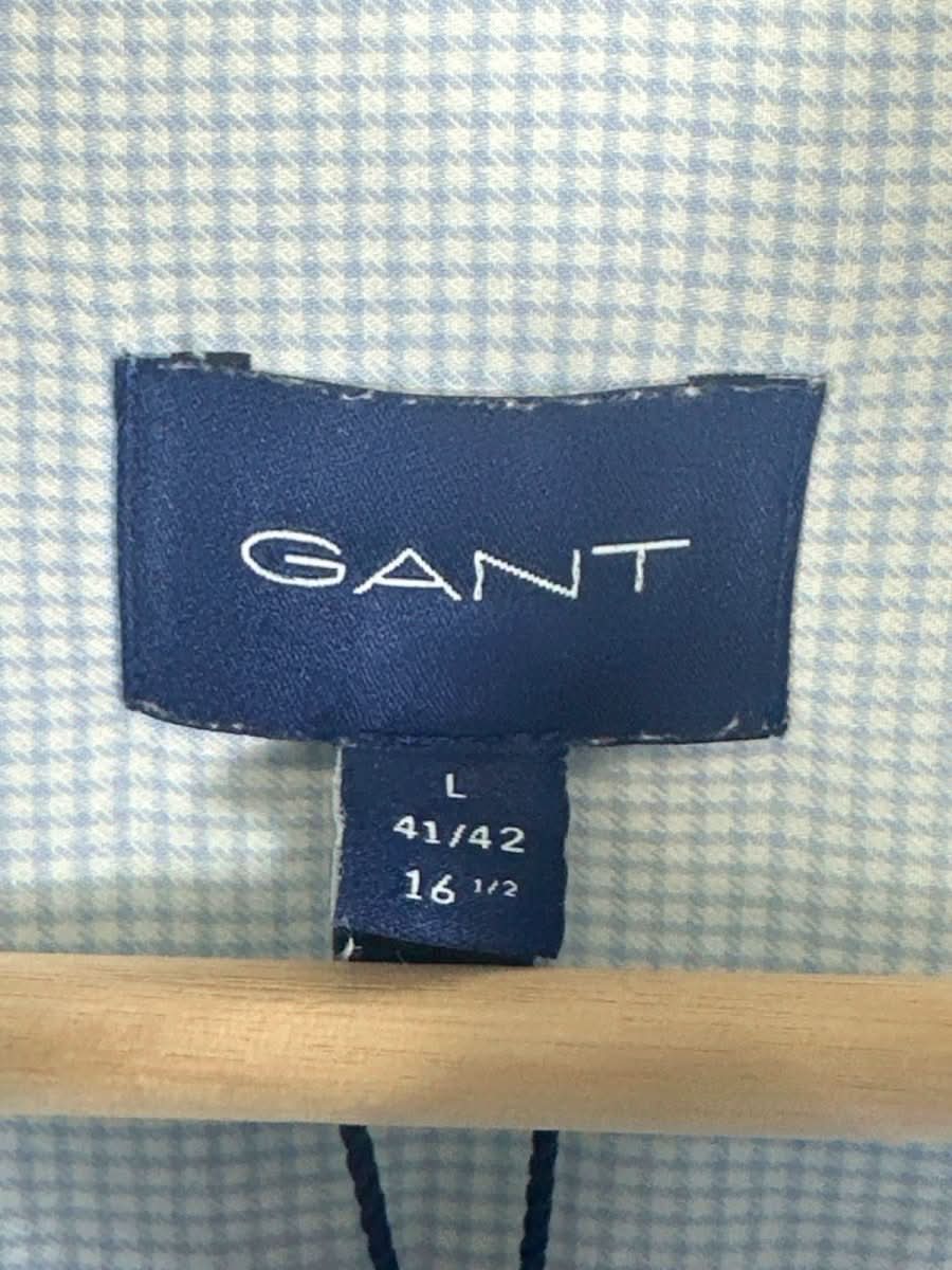 Gant College Blue Regular Broadcloth Gingham Shirt L - Reliked