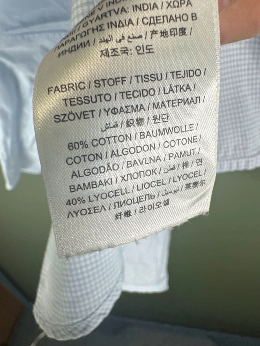 Gant College Blue Regular Broadcloth Gingham Shirt L - Reliked