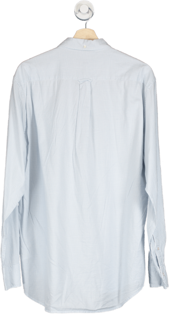 Gant College Blue Regular Broadcloth Gingham Shirt L - Reliked