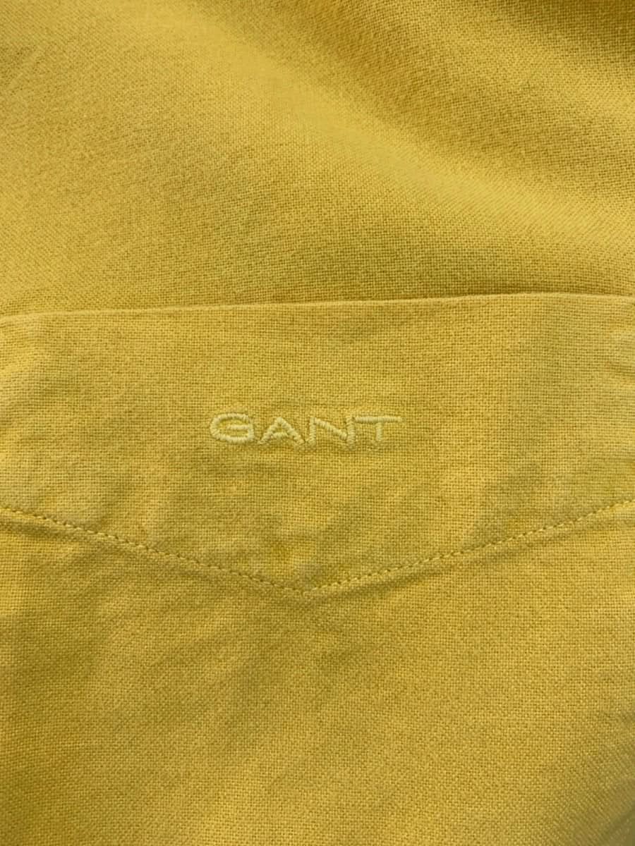 GANT Yellow Regular Fit Brushed Oxford Shirt UK S - Reliked