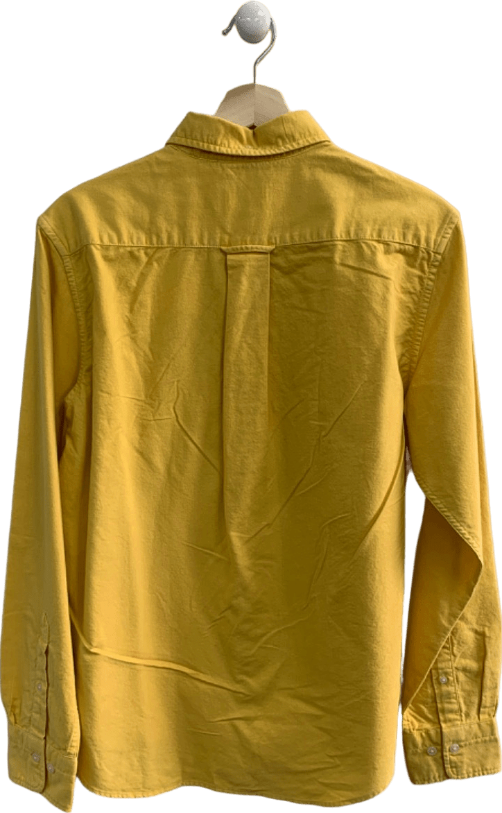 GANT Yellow Regular Fit Brushed Oxford Shirt UK S - Reliked