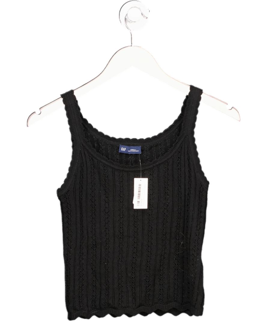 GAP 2 - piece Black Pointelle Cardigan (UK S) & Vest Top (UK XS) UK XS/S - Reliked
