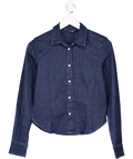GAP Blue Dark Indigo Fitted Denim Shirt UK S - Reliked