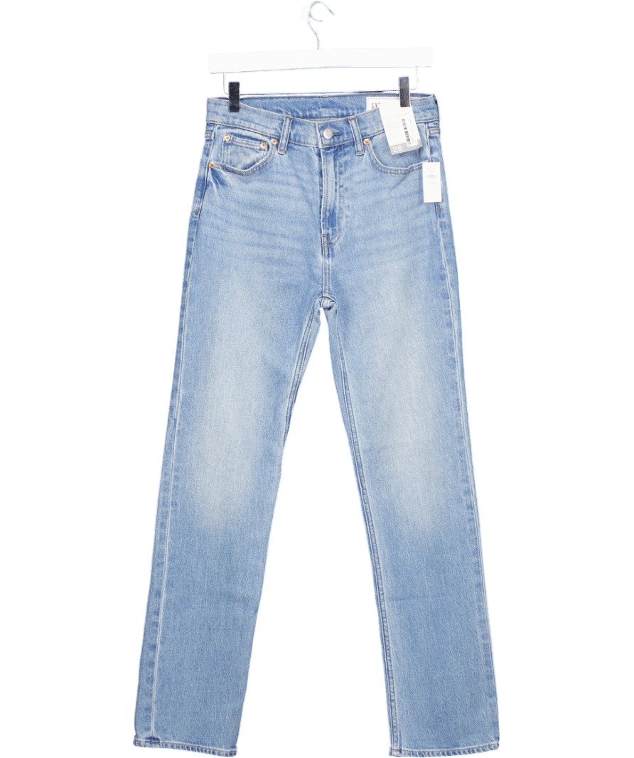 GAP Blue High Rise 90s Straight Leg Jeans W28 - Reliked