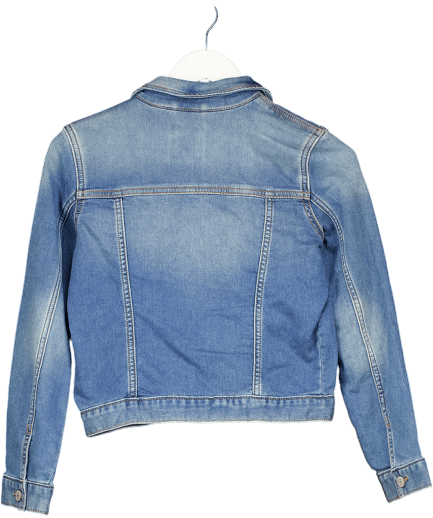 GAP Blue Pin - cuff Crop Icon Denim Jacket UK XL - Reliked