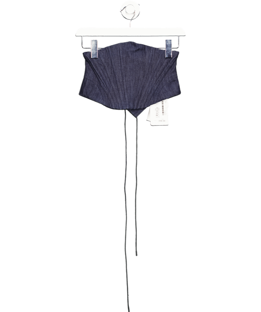 GAP X Zac Posen Dark Wash Blue Denim Corset Belt UK XS/S - Reliked