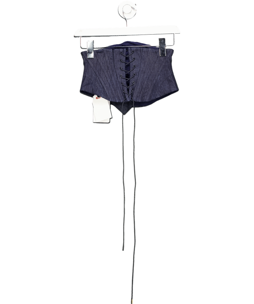 GAP X Zac Posen Dark Wash Blue Denim Corset Belt UK XS/S - Reliked