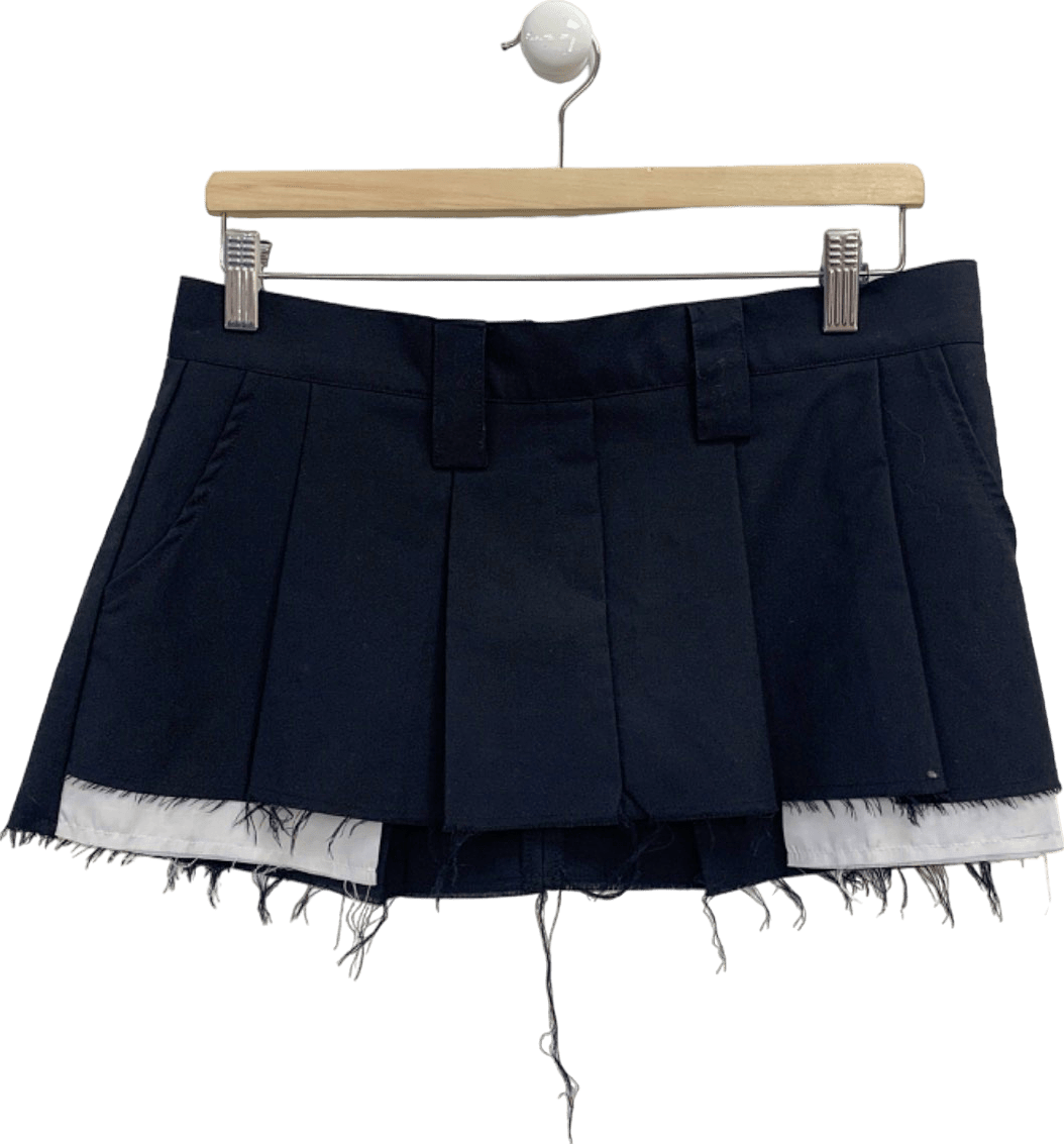 Gateless Black Pleated Mini Skirt UK M - Reliked