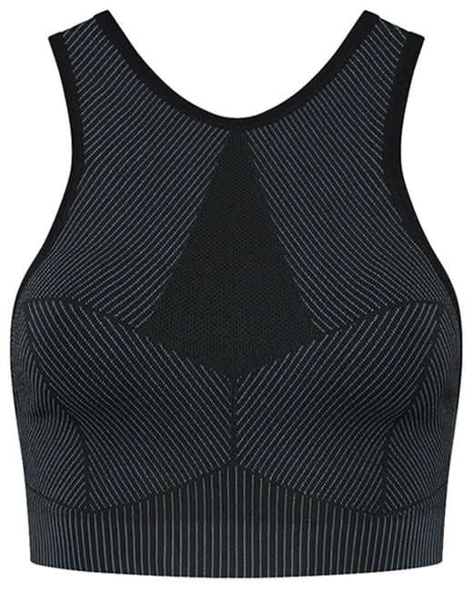 Gauge81 Black & Navy Yukon Sports Bra In Black / Cornflower UK S - Reliked