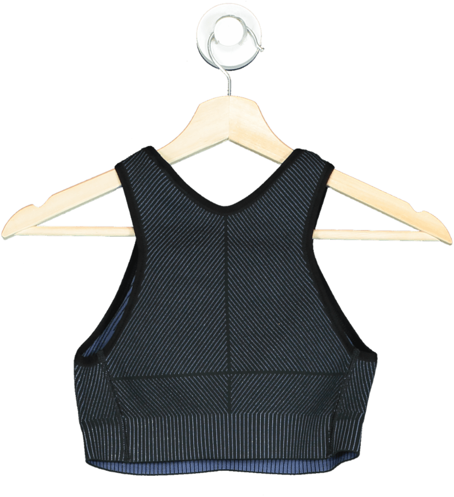 Gauge81 Black & Navy Yukon Sports Bra In Black / Cornflower UK S - Reliked