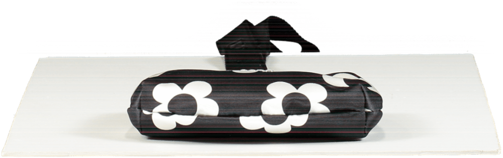 GCDS Black and White Daisy Banana mini neck bag - Reliked