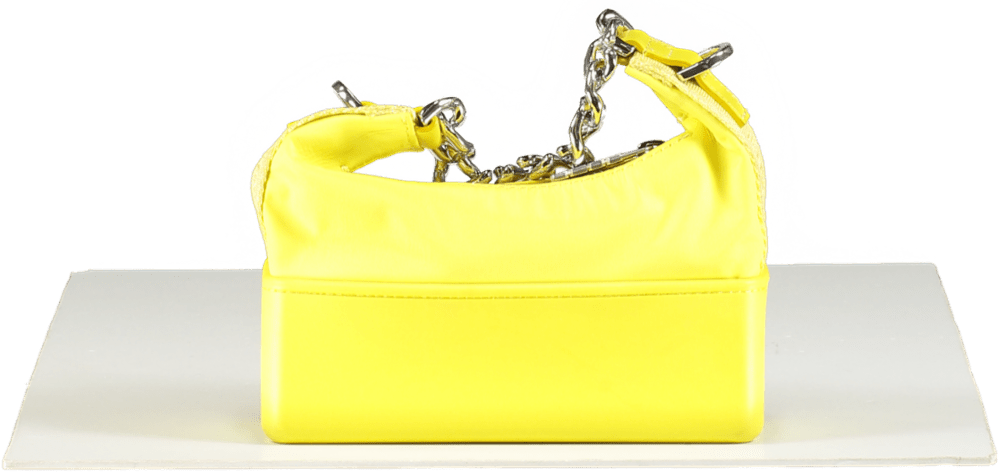 GCDS Mathilda Chain - link Tote Bag In Yellow - Reliked
