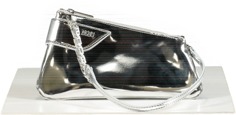 GCDS Silver Metallic Chain Handbag - Reliked