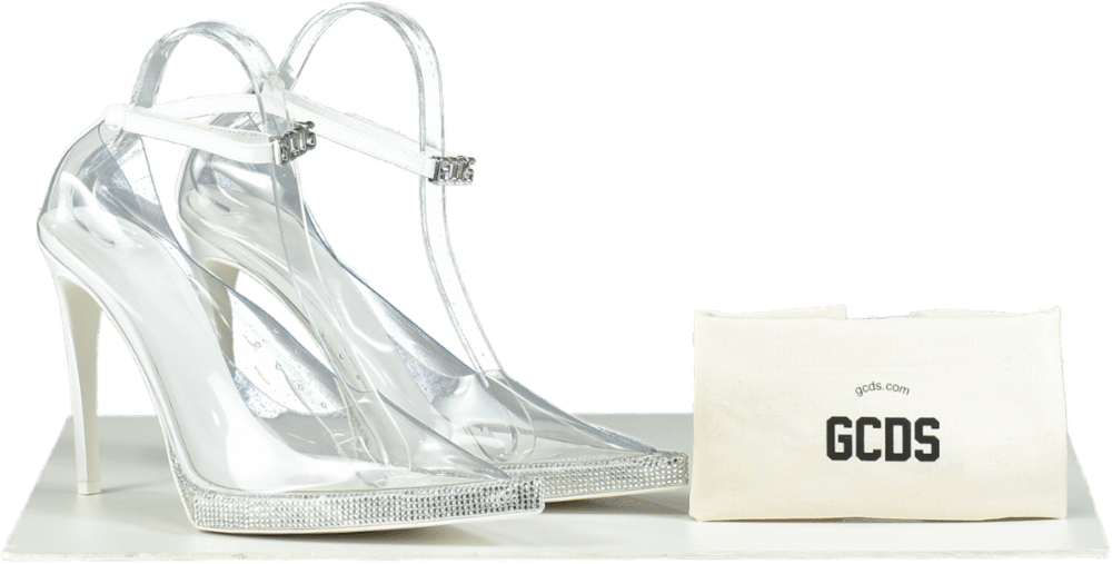 GCDS White Transpallic Rider Pumps UK 6 EU 39 👠 - Reliked