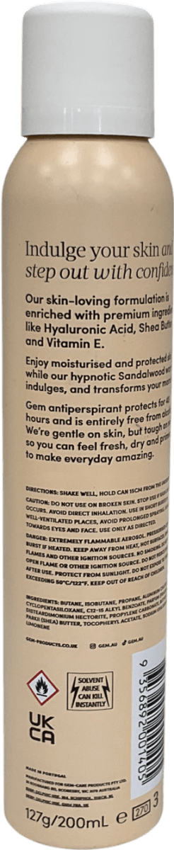 gem Skin - loving Santal Antiperspirant Deodorant Santal 200ml - Reliked