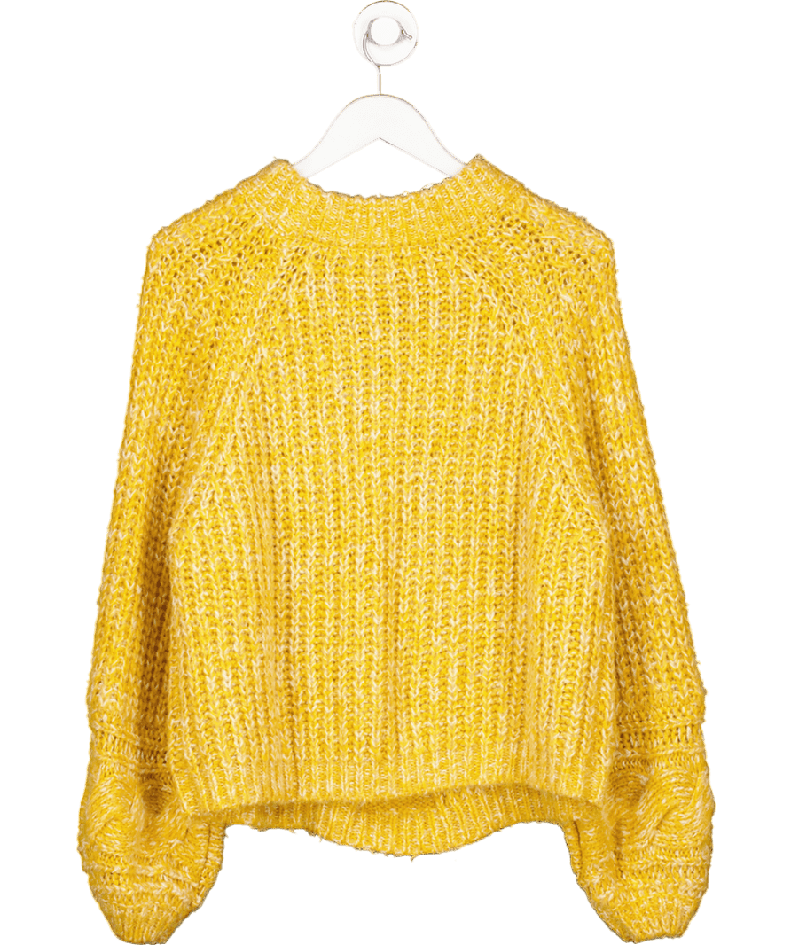 Gestuz Yellow Marl Cable Knit Jumper UK S - Reliked