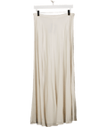 GHOST London Cream Adrianna Satin Maxi Skirt, Ivory UK S - Reliked
